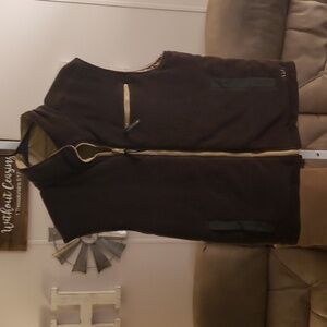 Aeropostale Large reversible Dark Brown or Beige and Black Men's Vest